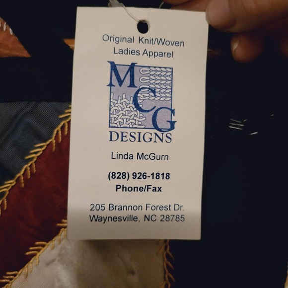 Crazy quilt cardigan sweater handmade art to wear oversized M Tobacco silks - Picture 8 of 10